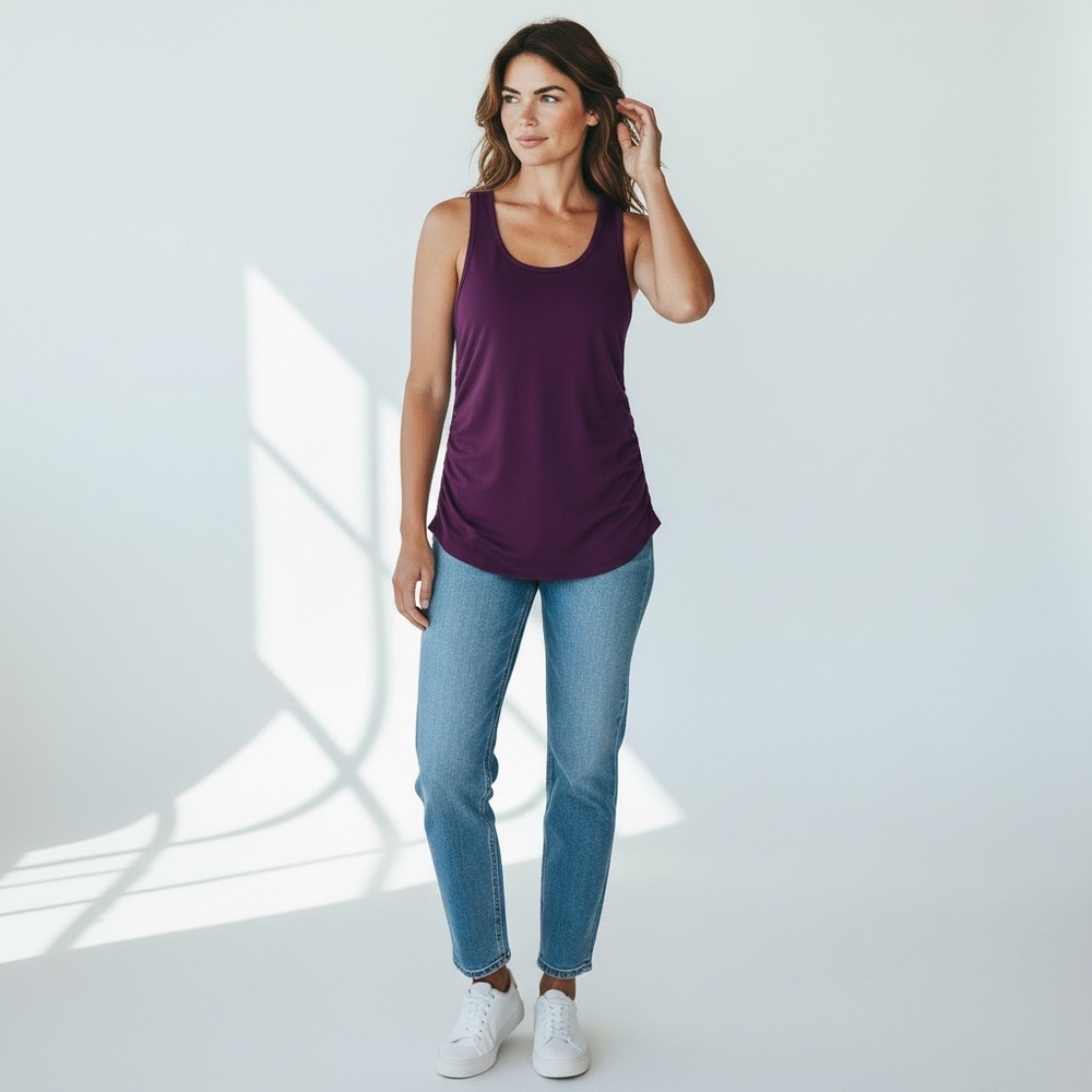 Athleta Deep Purple Razorback Tank